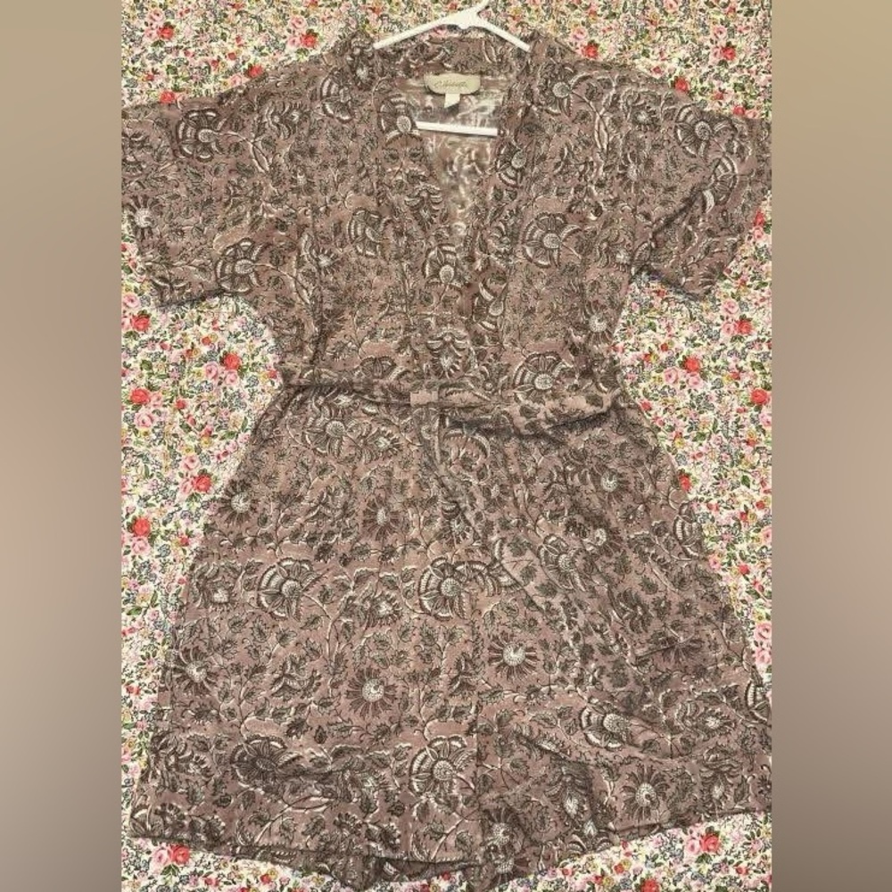 Cleobella Pink Patterned Romper - image 4